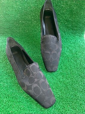 Coach Black Signature Jacquard Slip-On Loafers